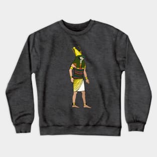 Ancient Egyptian Painting - Horus, the Falcon God Crewneck Sweatshirt